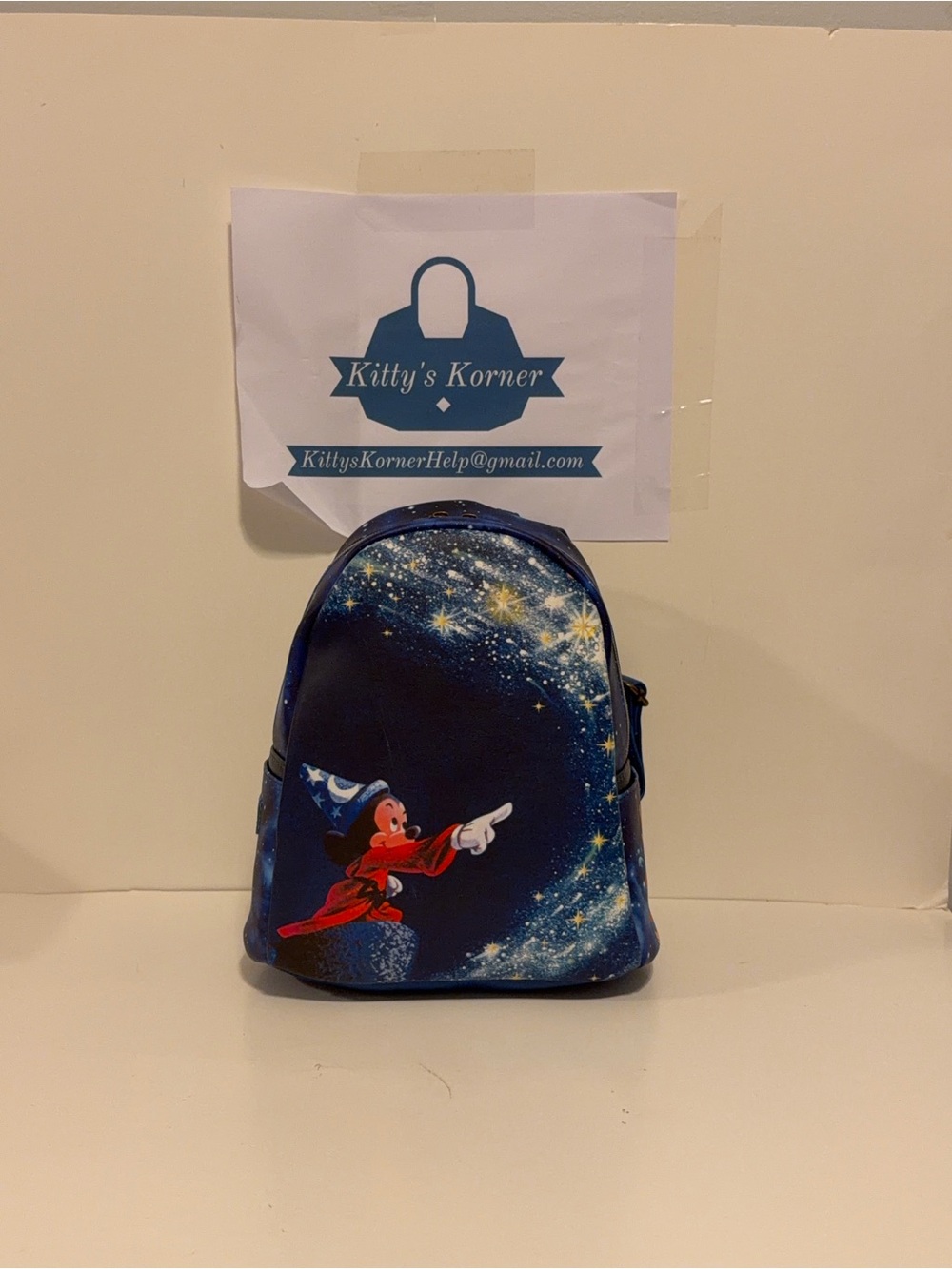 Disney Fantasia Sorcerer Mickey Mouse Backpack - Blue Stars